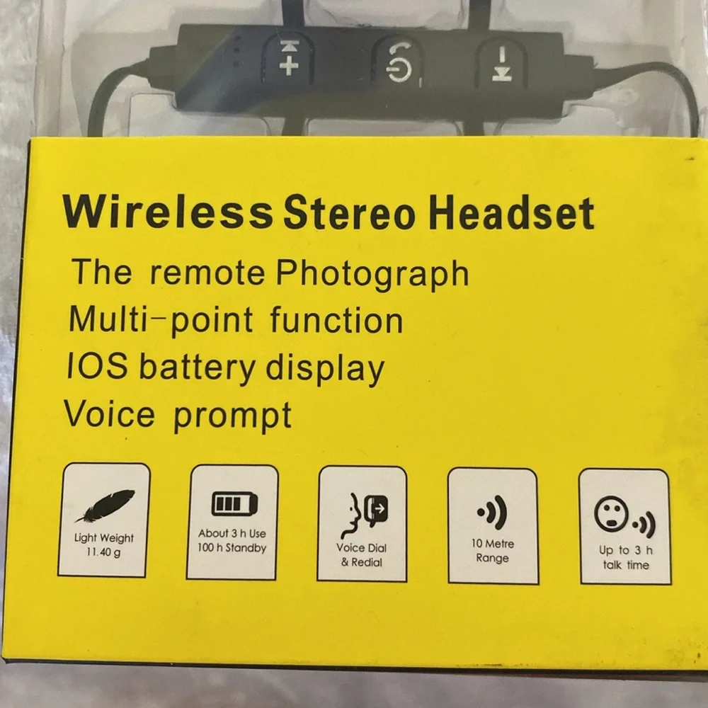Wireless Stereo Headset with Remote Photograph Function